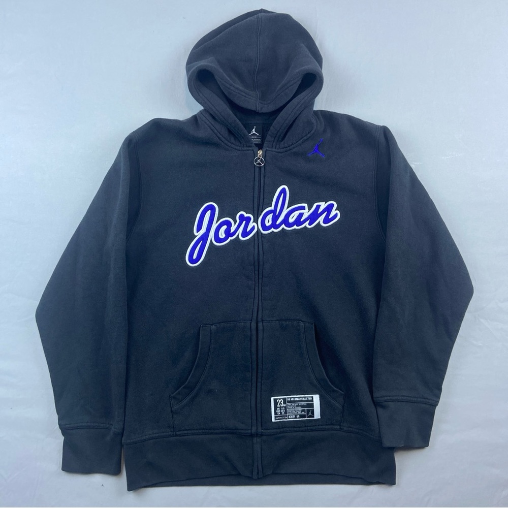 Air Jordan Hoodie Youth Boys Large 16/18 Collection Full Zip Jacket Black Men S